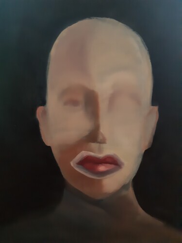 Картина под названием "Szminka, Lipstic" - Dorota Szynkaruk, Подлинное произведение искусства, Масло