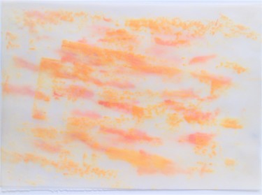 Desenho intitulada "field work in orange" por Dorothea Breit, Obras de arte originais, Pastel