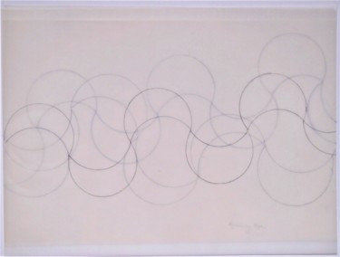 Drawing titled "moony  waves (many-…" by Dorothea Breit, Original Artwork, Pencil
