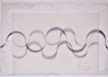 Drawing titled "waves (many-layered)" by Dorothea Breit, Original Artwork, Pencil