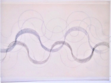 Desenho intitulada "waves overlapping (…" por Dorothea Breit, Obras de arte originais, Lápis
