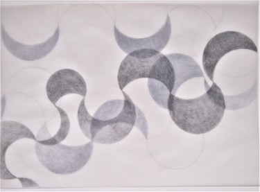 Dessin intitulée "moony (many-layered)" par Dorothea Breit, Œuvre d'art originale, Crayon