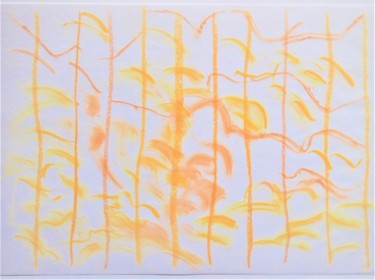Desenho intitulada "lightforest" por Dorothea Breit, Obras de arte originais, Pastel