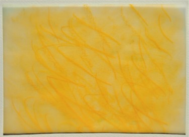Desenho intitulada "yellow storm" por Dorothea Breit, Obras de arte originais, Pastel