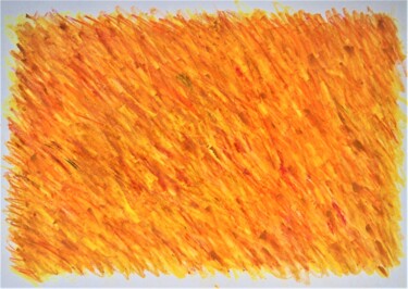 Disegno intitolato "yellow carpet" da Dorothea Breit, Opera d'arte originale, Pastello