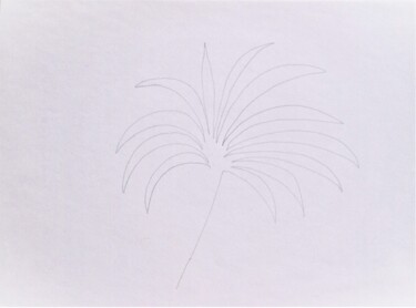 Rysunek zatytułowany „o.T. (palmier)” autorstwa Dorothea Breit, Oryginalna praca, Ołówek
