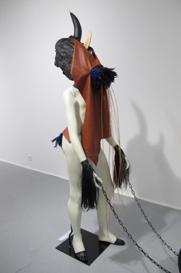 Sculpture intitulée "Sirène" par Dorothée Bégué, Œuvre d'art originale, Bois