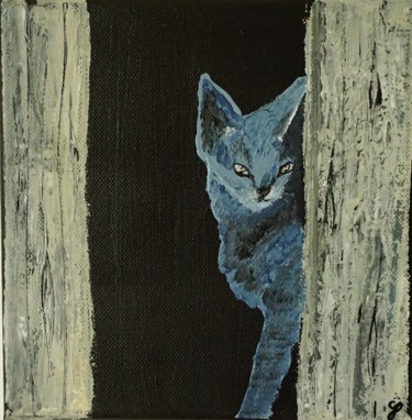 Painting titled "at night..." by Dorothy`S Workshop., Original Artwork, Acrylic