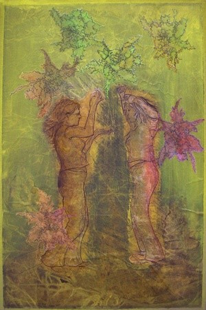 Malerei mit dem Titel "Flamenco" von Dorte Bundesen, Original-Kunstwerk, Öl