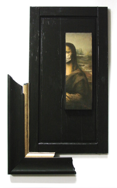 Malerei mit dem Titel "The other side of t…" von Doru Cristian Deliu, Original-Kunstwerk, Öl Auf Holzplatte montiert