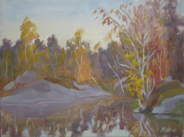 Картина под названием "Осень. Карьер." - Филипп, Подлинное произведение искусства, Масло