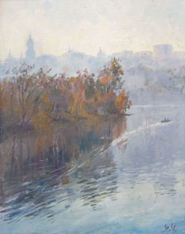 Картина под названием "Осень. Киев." - Филипп, Подлинное произведение искусства, Масло