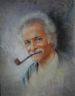 Peinture intitulée "Georges Brassens" par Valentina Dotsenko, Œuvre d'art originale, Huile