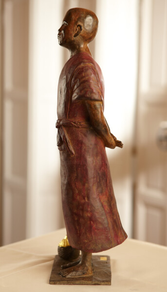 Escultura titulada "Moine en Bronze" por Dorothée Barbou (Dotty), Obra de arte original, Bronce