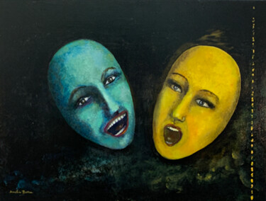 Painting titled "Toi et moi" by Dorothée Barbou (Dotty), Original Artwork, Acrylic