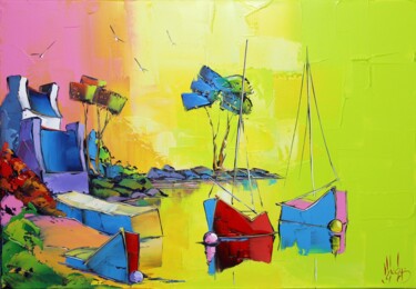 Peinture intitulée "Dernière adresse co…" par Jpdouchez, Œuvre d'art originale, Acrylique