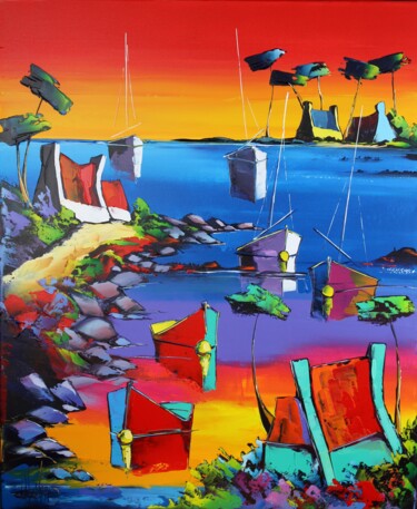 Malerei mit dem Titel "Endless summer" von Jpdouchez, Original-Kunstwerk, Acryl