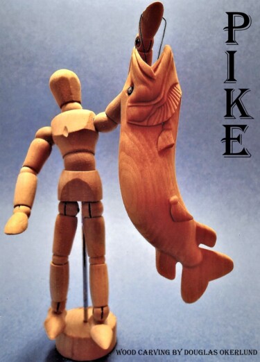 Escultura intitulada "PIKE" por Douglas Okerlund, Obras de arte originais, Madeira