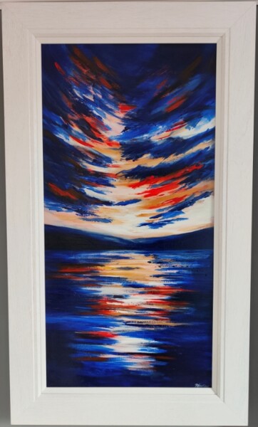Painting titled "Blue Horizon" by Douglas Findlay, Original Artwork, Acrylic