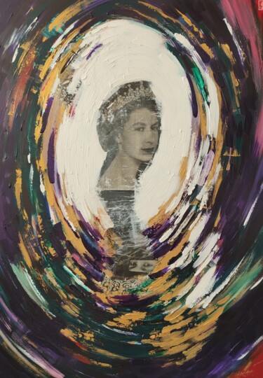 Malerei mit dem Titel "The Queen" von Douglas Findlay, Original-Kunstwerk, Acryl