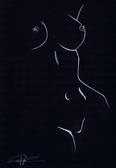 Dessin intitulée "Chloé" par Doumé Francky, Œuvre d'art originale, Marqueur