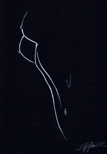 Dessin intitulée "Les seins de Julie" par Doumé Francky, Œuvre d'art originale, Marqueur