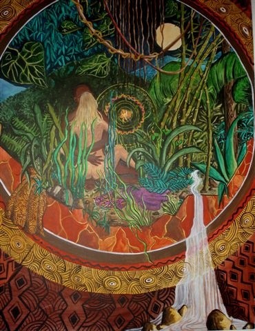 Painting titled "love mandala" by Doumey Durieux-Assima (DOUMEYART), Original Artwork