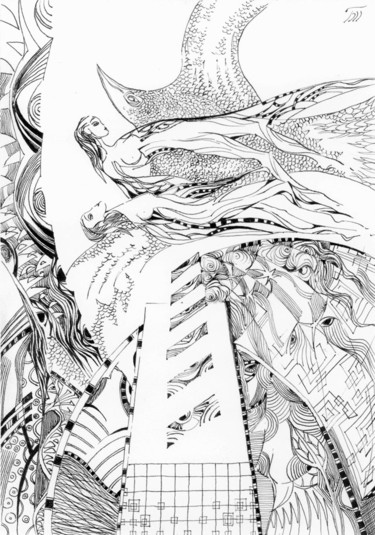drawing 6101 Drawing titled "drawing 6101" by Biser Panayotov, Original Artwork, Ink