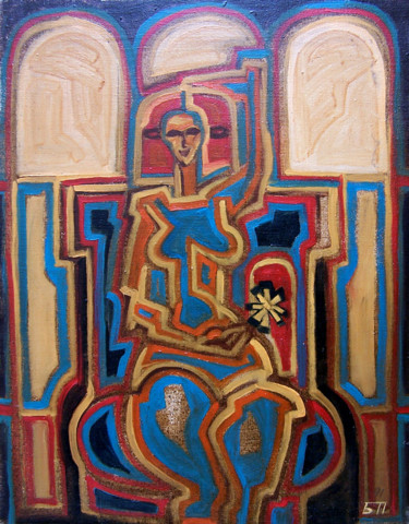 Painting titled "Figure 2" by Biser Panayotov, Original Artwork, Oil