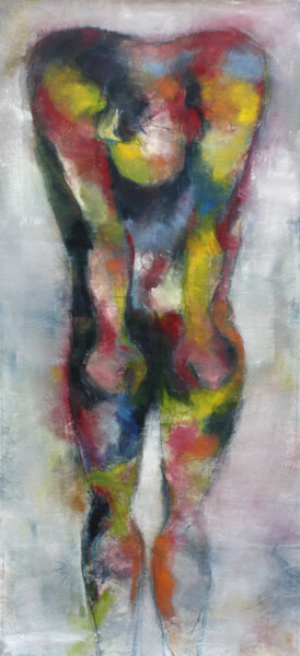 Painting titled "SE RÉSIGNER" by Dov Melloul, Original Artwork, Oil