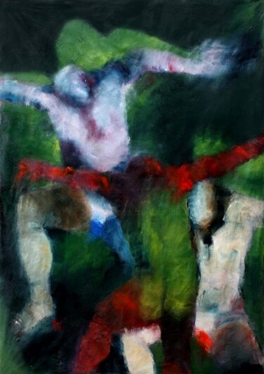 Peinture intitulée "UN JEUX" par Dov Melloul, Œuvre d'art originale, Huile