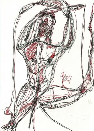 Drawing titled "13JANVIER 2013" by Dov Melloul, Original Artwork