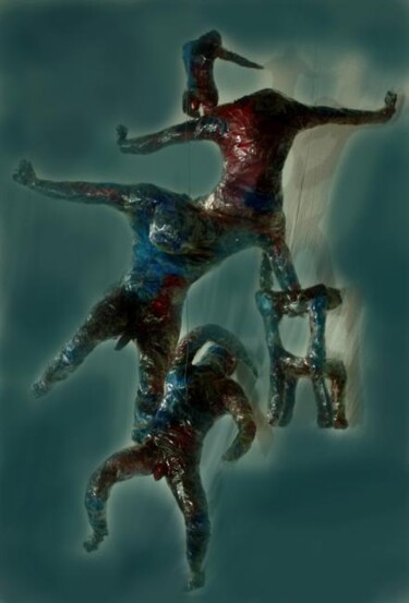 Sculpture titled "ENSEMBLE EN COULEUR" by Dov Melloul, Original Artwork