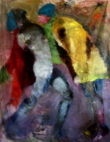 Peinture intitulée "BASCULE 7" par Dov Melloul, Œuvre d'art originale, Huile