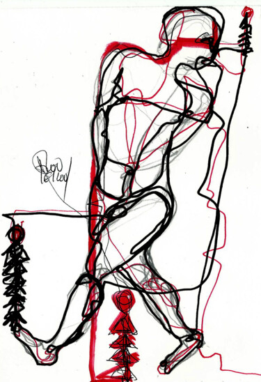 Drawing titled "7 DEC 2013" by Dov Melloul, Original Artwork
