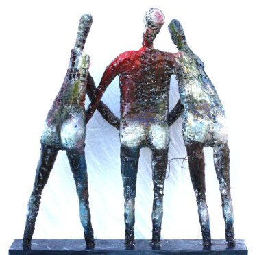 Sculpture intitulée "JE TE TEINS,TU.....…" par Dov Melloul, Œuvre d'art originale, Techniques mixtes