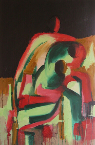 Peinture intitulée "LES ESPAGNOLS" par Dov Melloul, Œuvre d'art originale, Huile