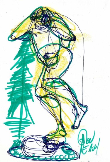 Drawing titled "26 DECEMBRE 2014 "B…" by Dov Melloul, Original Artwork, Other
