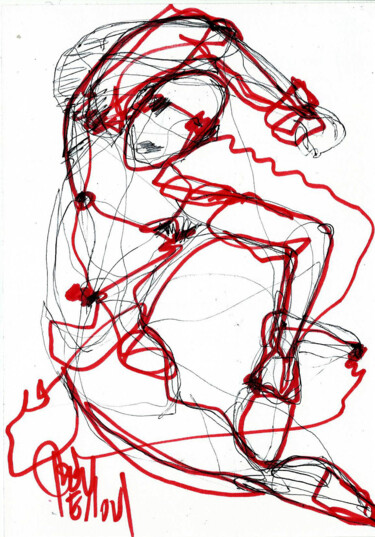 Disegno intitolato "24 FEVRIER 2015" da Dov Melloul, Opera d'arte originale, Altro