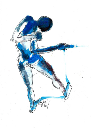 Disegno intitolato "15 AVRIL 2015 "seri…" da Dov Melloul, Opera d'arte originale, Altro