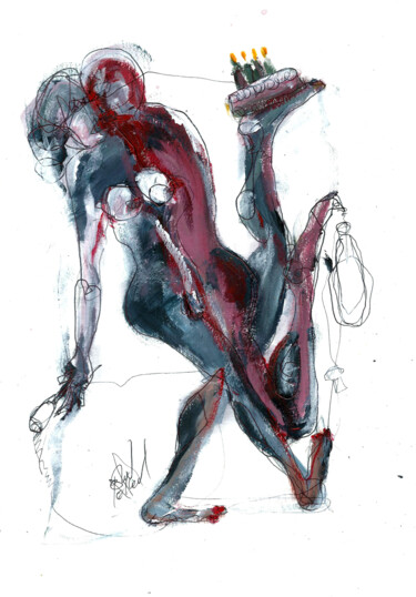 Disegno intitolato "1 JUILLET 2015 " An…" da Dov Melloul, Opera d'arte originale, Altro