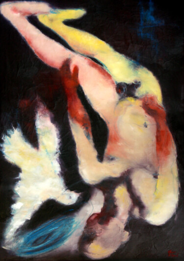Peinture intitulée "Inter Stellaire" par Dov Melloul, Œuvre d'art originale, Huile