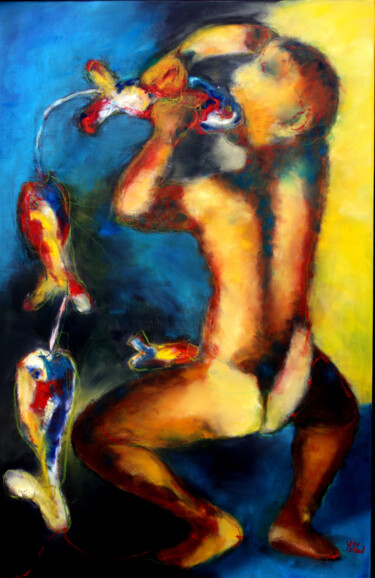 Painting titled "CABTURE" by Dov Melloul, Original Artwork, Oil