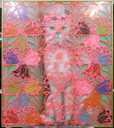 Pintura intitulada "HELLO KITCHY" por Doval, Obras de arte originais, Acrílico Montado em Plexiglass