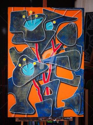 Painting titled "TE CAMELO" by Doval, Original Artwork, Acrylic Mounted on Wood Stretcher frame