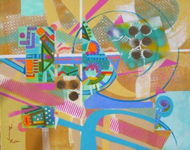 Peinture intitulée "RETOUR AUX SOURCES" par Dominique Violet, Œuvre d'art originale