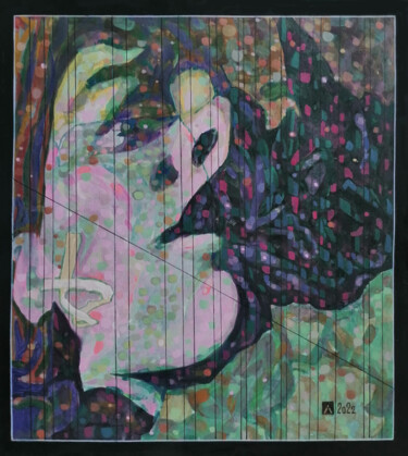 Peinture intitulée "J'aime quand tu me…" par Iurko Dovgaliuk, Œuvre d'art originale, Gouache
