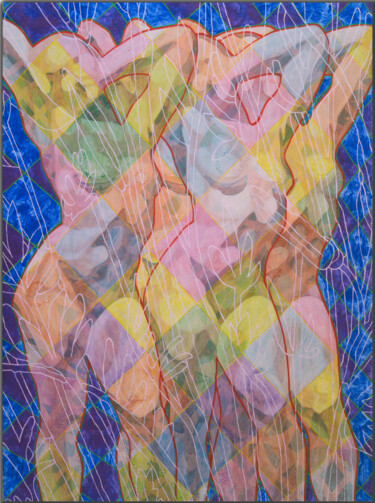Peinture intitulée "Les quatres" par Iurko Dovgaliuk, Œuvre d'art originale, Acrylique