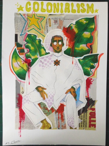 Drawing titled "Éclats de Conscienc…" by Doyle Witbane, Original Artwork, Collages