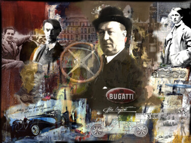 Digitale Kunst getiteld "BUGATTI" door Denis Poutet, Origineel Kunstwerk, 2D Digital Work